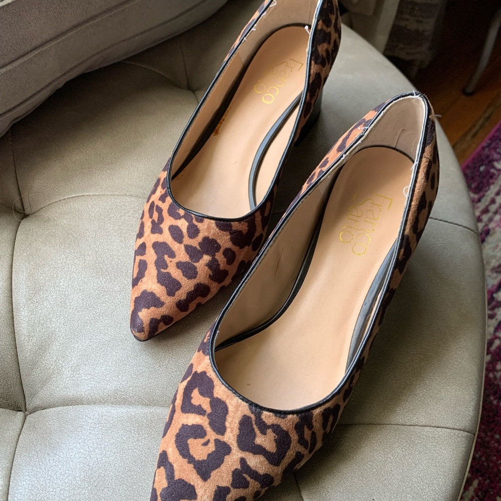 Franco Sarto Leopard Print Block Heel Pump - Picture 6 of 6